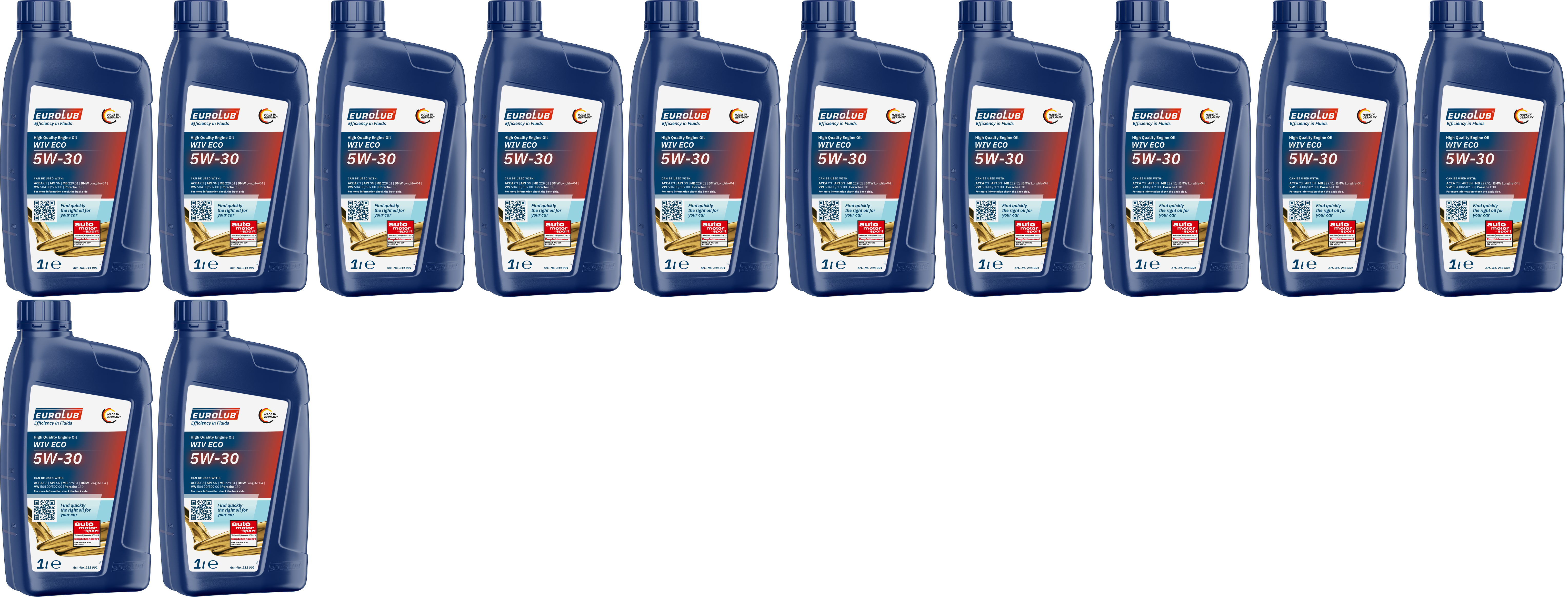 EUROLUB WIV ECO 5W-30 Motoröl 12x 1l = 12 Liter